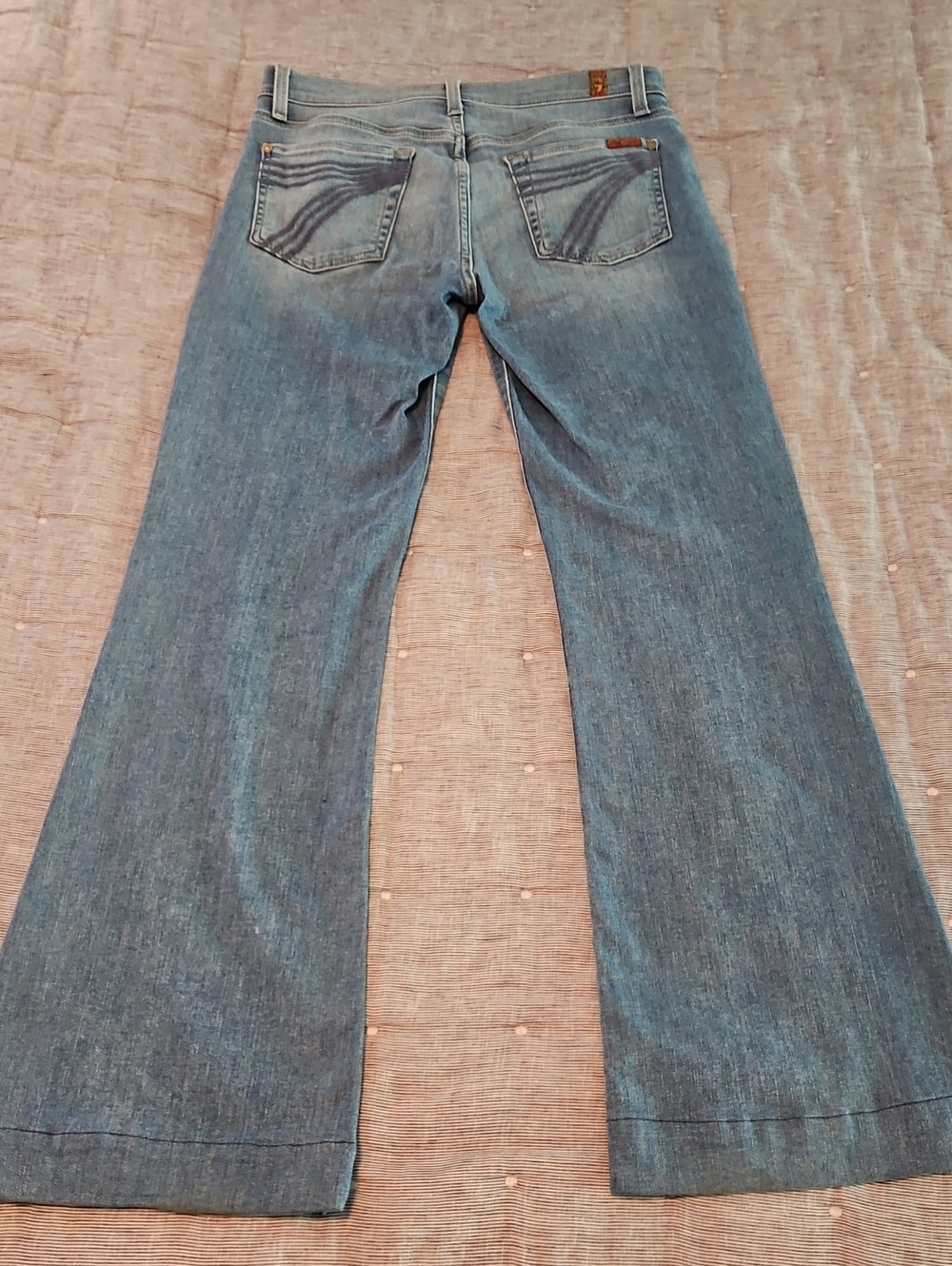 7 For All Mankind Womens Light Blue Bootcut Jeans